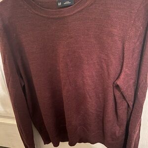 GAP Women’s Crewneck Sweater in Burgundy, Merino wool size L